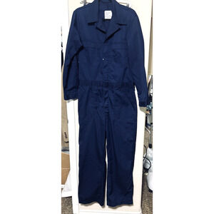 US Military Utility Coveralls Mens 40R Navy Blue Workwear Shipboard Submarine